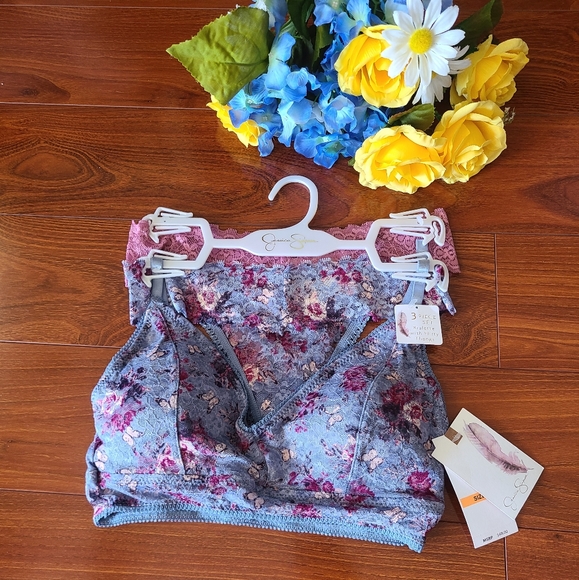 Jessica Simpson 3pc Bralette & Thong Set - Picture 1 of 10